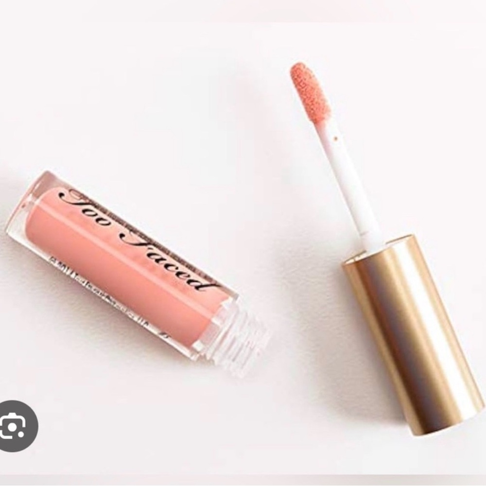 Too Faced Peach Naked Dolly Lip Gloss with Gold Cap Brand New